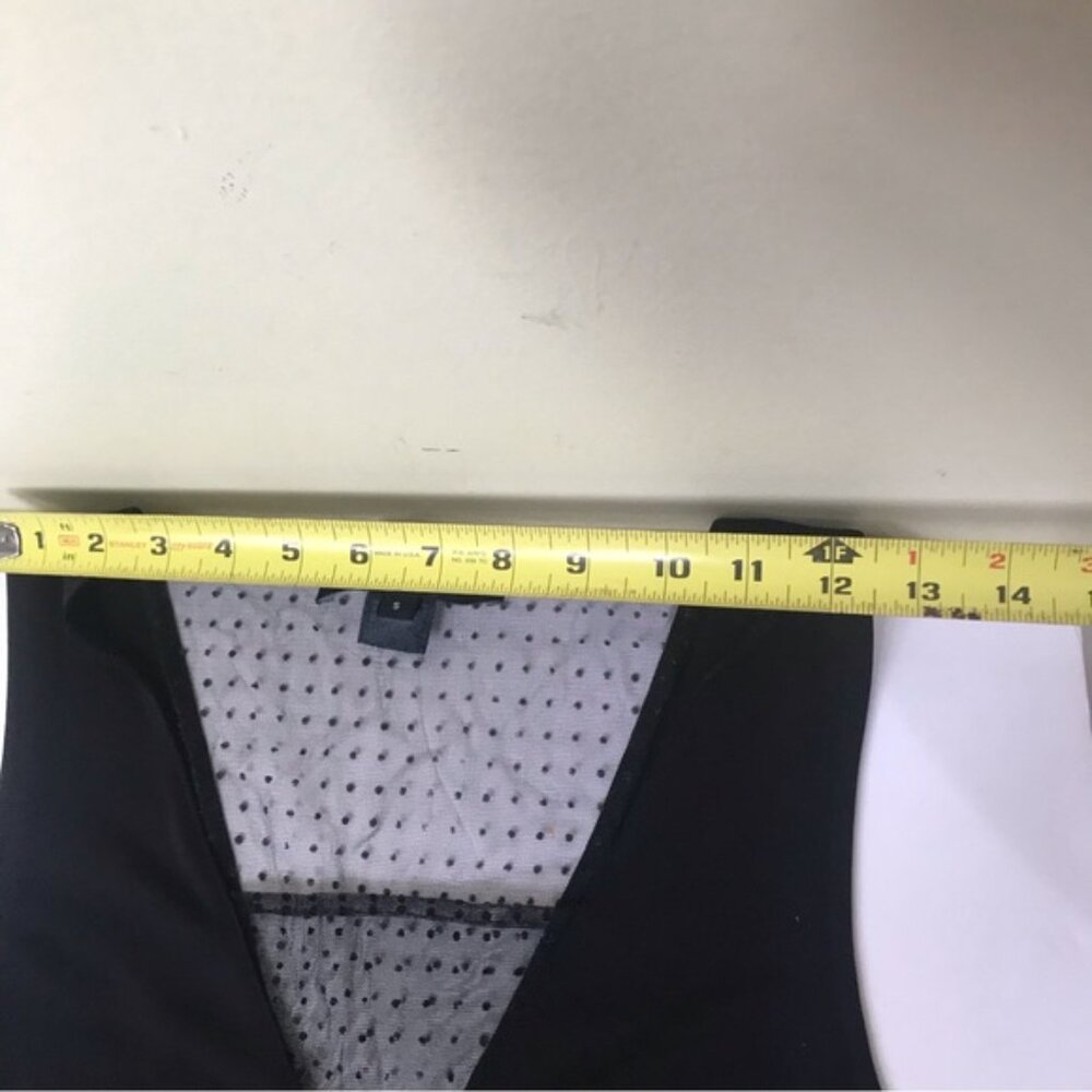 French Connection Sheer Lace Top Tunic Shift A Line Dress Stretch Sleeveless S - Picture 13 of 16